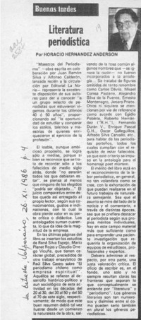 Literatura periodística