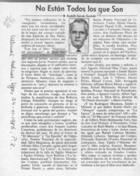 No están todos los que son  [artículo] Rodolfo Garcés Guzmán.