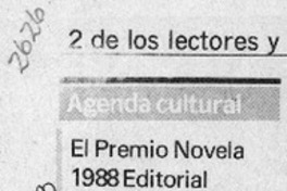 El Premio Novela 1988 Editorial Andrés Bello  [artículo].