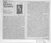 No queda tiempo  [artículo] Jaime Valdivieso.