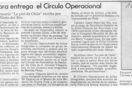 Nueva obra entrega el Círculo Operacional  [artículo].