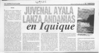 Juvenal Ayala lanza Andanias en Iquique  [artículo] R.R.B.