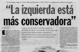 "La izquierda está más conservadora"