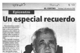 Un Especial recuerdo  [artículo]