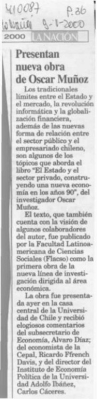 Presentan nueva obra de Oscar Muñoz  [artículo]