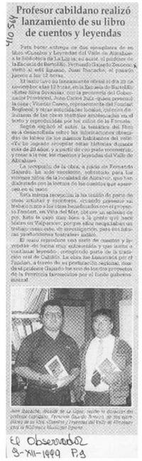 Profesor cabildano realizó lanzamiento de su libro de cuentos y leyendas  [artículo]
