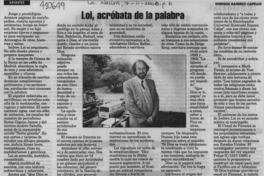 Loi, acróbata de la palabra  [artículo] Enrique Ramírez Capello