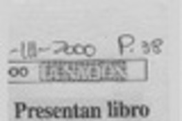 Presentan libro "Negrito, no me hagas mal"  [artículo]