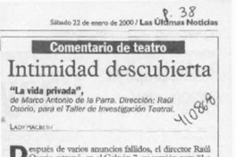 Intimidad descubierta  [artículo] Lady Macbeth