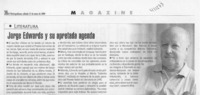 Jorge Edwards y su apretada agenda  [artículo]