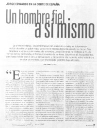 Un hombre fiel a sí mismo