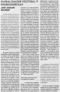 Globalización cultural y posmodernidad
