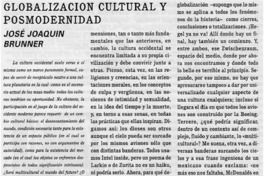 Globalización cultural y posmodernidad