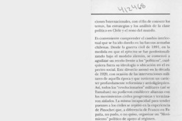Chile, los militares y la política  [artículo]