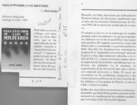 Para entender a los militares  [artículo]