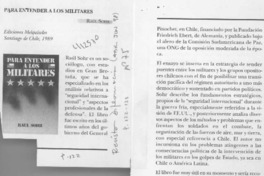 Para entender a los militares  [artículo]