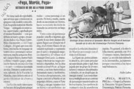 "Pega Martin, pega"  [artículo] Pedro Labra