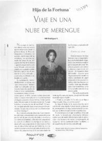 Viaje en una nube de merengue  [artículo] Mili Rodríguez V.