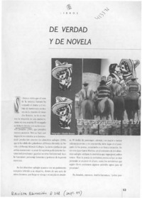 De verdad y de novela  [artículo] Marcela Valdivieso