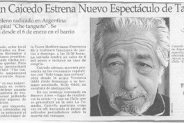 Franklin Caicedo estrena nuevo espectáculo de tango  [artículo]