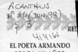 El Poeta Armando Ulloa, 100 años después  [artículo]