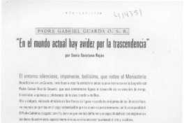 "En el mundo actual hay avidez por la trascendencia"  [artículo] Sonia Quintana Rojas
