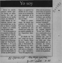 Yo soy  [artículo]