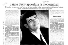 Jaime Bayly apuesta a la modernidad  [artículo]
