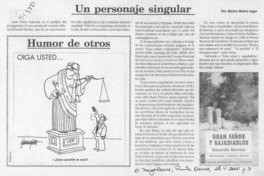 Un personaje singular  [artículo] Marino Muñoz Lagos