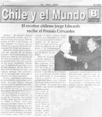 El Escritor chileno Jorge Edwards recibe el Premio Cervantes