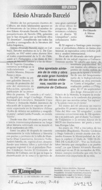 Edesio Alvarado Barceló  [artículo] Eduardo A. Nievas Muñoz