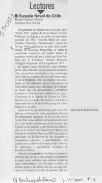 Escuela Naval de Chile  [artículo] Manuel Chamorro Moreno