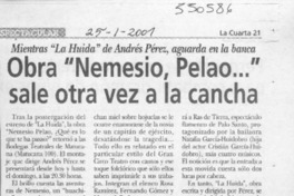 Obra "Nemesio, Pelao --" sale otra vez a la cancha  [artículo]
