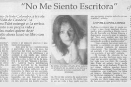 "No me siento escritora"  [artículo]