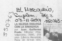 La Iglesia dialoga con la sinagoga  [artículo]