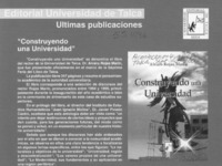 "Construyendo una universidad"  [artículo]