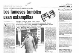 Los famosos también usan estampillas  [artículo] Rodrigo Castillo