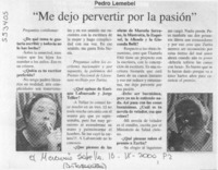 Me dejo pervertir por la pasión  [artículo]