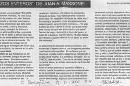 "Pedazos enteros" de Juan A. Massone  [artículo] Horacio Hernández Anderson