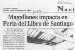 Magallanes impacta en Feria del Libro en Santiago  [artículo] Claudio Dollenz