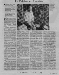 La palabra en cuestión  [artículo] Carolina Andonie Dracos