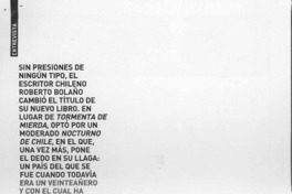 Ni tormenta ni mierda  [artículo] Carolina Díaz