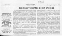 Crónicas y cuentos de un enólogo  [artículo]