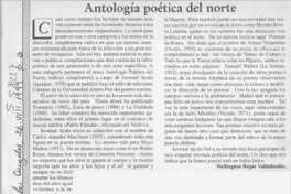 Antología poética del norte  [artículo] Wellington Rojas Valdebenito