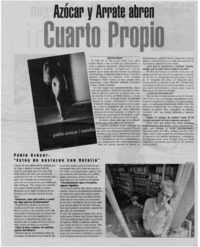 Azócar y Arrate abren Cuarto Propio