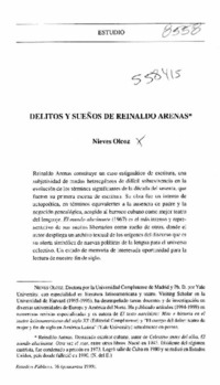 Delitos y sueños de Reinaldo Arenas  [artículo] Nieves Olcoz