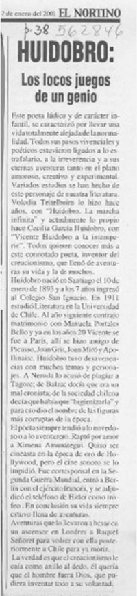 Huidobro, los locos juegos de un genio