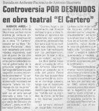 Controversia por desnudos en obra teatral "El Cartero"