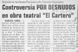 Controversia por desnudos en obra teatral "El Cartero"