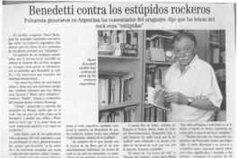 Benedetti contra los estúpidos rockeros